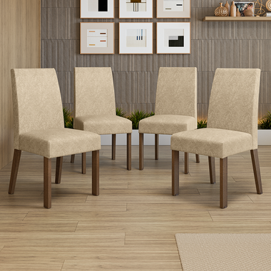 Kit 4 Cadeiras de Jantar 4255 Rustic/Imperial Madesa