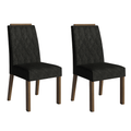 Kit 2 Cadeiras de Jantar 4256 com Espaldar Rustic/Oxford Madesa