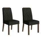 Kit 2 Cadeiras de Jantar 4256 com Espaldar Rustic/Oxford Madesa
