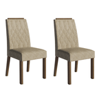 Kit 2 Cadeiras de Jantar 4256 com Espaldar Rustic/Imperial Madesa