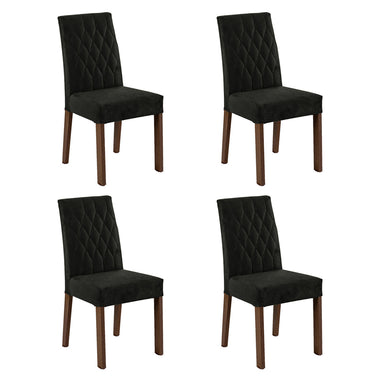 Kit 4 Cadeiras de Jantar 4256 Rustic/Oxford Madesa