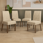 Kit 4 Cadeiras de Jantar 4256 Rustic/Imperial Madesa