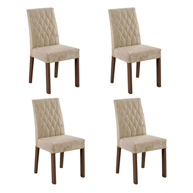 Kit 4 Cadeiras de Jantar 4256 Rustic/Imperial Madesa