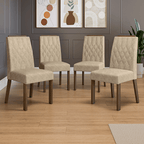 Kit 4 Cadeiras de Jantar 4256 com Espaldar Rustic/Imperial Madesa
