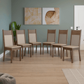 Kit 6 Cadeiras Rustic/Crema/Sintético Bege 4280 Madesa