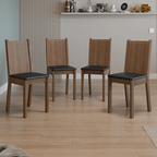 Kit 4 Cadeiras 4290 Madesa Rustic/Preto