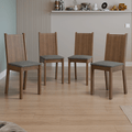 Kit 4 Cadeiras 4290 Madesa Rustic/Silver
