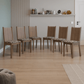 Kit 6 Cadeiras 4290 Madesa Rustic/Bege Marrom