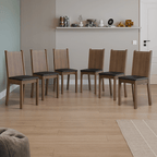 Kit 6 Cadeiras 4290 Madesa Rustic/Sintético Preto