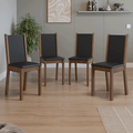 Kit 4 Cadeiras de Jantar 4291 Rustic/Preto Madesa