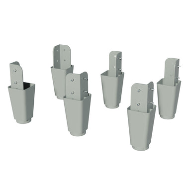 Kit com 6 Pés de PVC para Guarda-Roupa Luke, Denver e Dallas Madesa