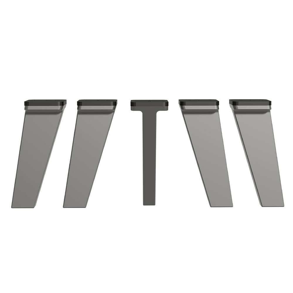 Kit com 5 Pés de Polipropileno para Cozinhas Nice Cinza Madesa