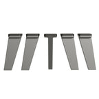 Kit com 5 Pés de Polipropileno para Cozinhas Nice Cinza Madesa