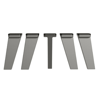 Kit com 5 Pés de Polipropileno para Cozinhas Nice Cinza Madesa