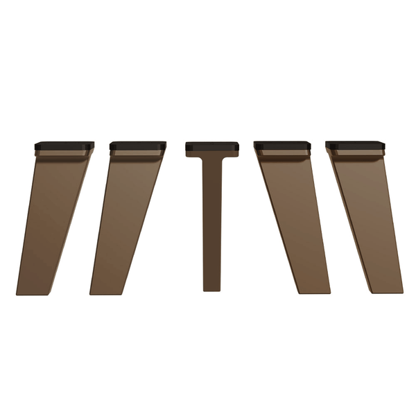 Kit com 5 Pés Bronze de Polipropileno para Cozinhas Nice Madesa