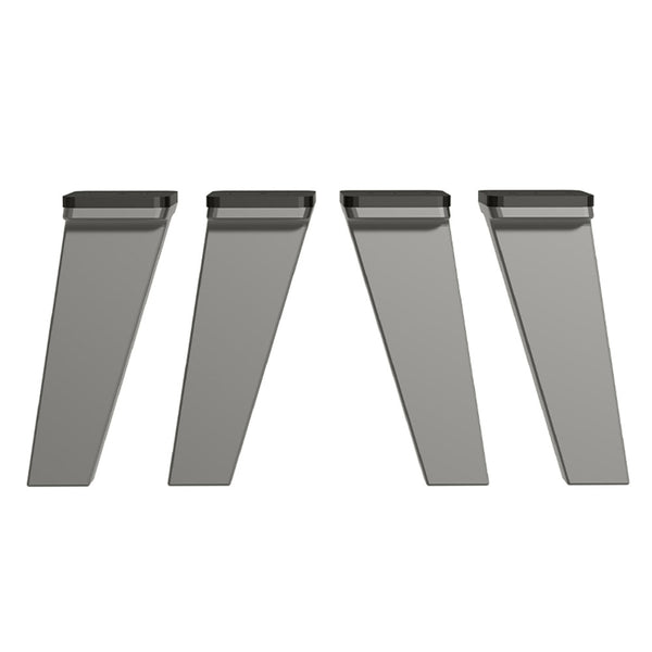 Kit com 4 Pés de Polipropileno para Cozinhas Nice Cinza Madesa
