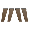Kit com 4 Pés Bronze de Polipropileno para Cozinhas Nice Madesa