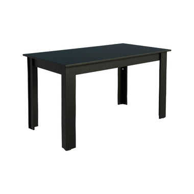 Mesa de Jantar Madesa Retangular Tampo de Madeira 5231 Preto