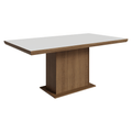 Mesa de Jantar Retangular Tampo com Moldura Rustic/Branco 5275 Madesa
