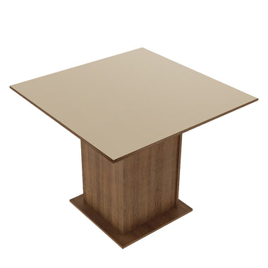 Mesa de Jantar Madesa Quadrada Tampo de Madeira 5363 Rustic/Crema