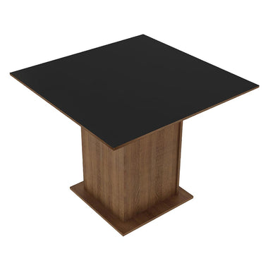 Mesa de Jantar Madesa Quadrada Tampo de Madeira 5363 Rustic/Preto