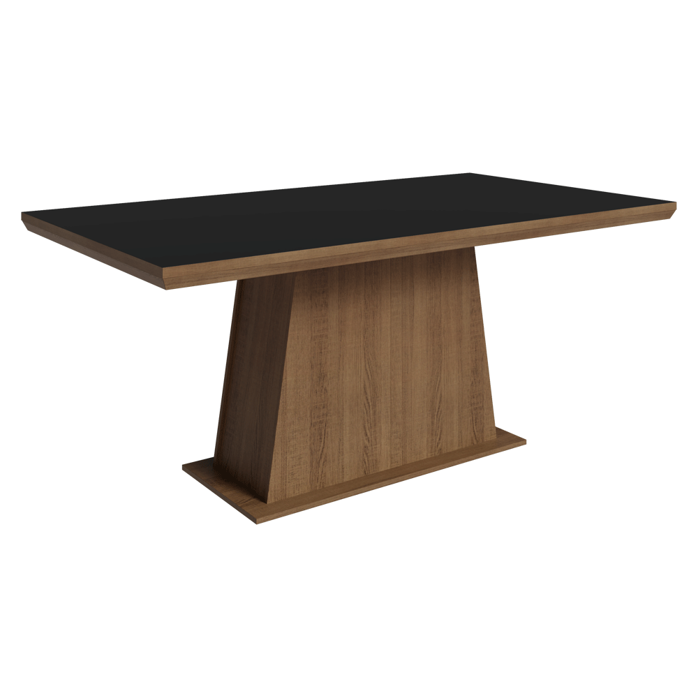 Mesa de Jantar Retangular Tampo com Moldura Rustic/Preto 5364 Madesa