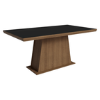 Mesa de Jantar Retangular Tampo com Moldura Rustic/Preto 5364 Madesa