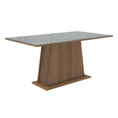 Mesa de Jantar Retangular Tampo de Madeira Rustic/Cinza 5364 Madesa