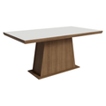 Mesa de Jantar Retangular Tampo com Moldura Rustic/Branco 5364 Madesa