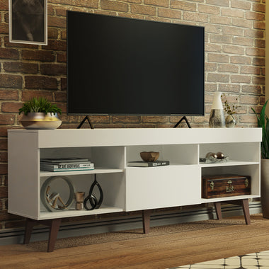 Rack para TV até 75 Polegadas Lille Madesa 180 cm 1 Porta Branco