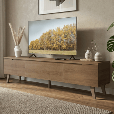 Rack para TV até 75 Polegadas 180 cm 2 Portas 1 Gaveta Rustic Dune Madesa