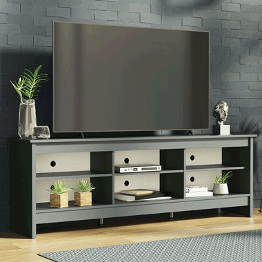 Rack para TV até 80 Polegadas Madesa 6924 com 6 Nichos Cinza PO