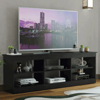 Rack para TV até 80 Polegadas Madesa 6928 com 6 Nichos Preto PO