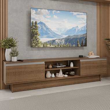 Rack para TV até 80 Polegadas 218 cm 2 Portas Rustic Glamy Madesa