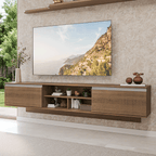 Rack Suspenso para TV até 80 Polegadas 218 cm 2 Portas Rustic Glamy Madesa