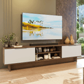 Rack para TV até 80 Polegadas 218 cm 2 Portas Rustic/Branco Stella Madesa