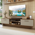 Rack para TV até 80 Polegadas 218 cm 2 Portas Rustic/Crema Agata Madesa