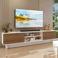 Rack para TV até 80 Polegadas 218 cm 2 Portas Branco/Rustic Stella Madesa
