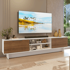 Rack para TV até 80 Polegadas 218 cm 2 Portas Branco/Rustic Stella Madesa