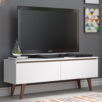 Rack para TV até 55 Polegadas Madesa Le Mans com 2 Portas Rustic/Branco