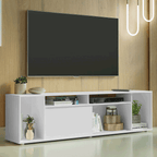 Rack para TV até 65 Polegadas Madesa 7008 com 5 Nichos e 1 Porta Branco PO
