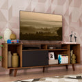 Rack para TV até 65 Polegadas Madesa Cancun com Pés Rustic/Preto 7K5Z