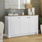 Buffet com Espaço para Armazenamento Madesa 7271 3 Portas Branco PO