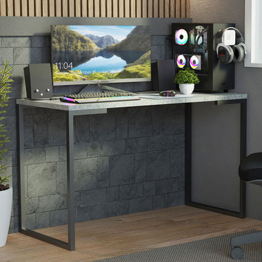 Mesa de Escritório Industrial Cinza 120cm Mood Madesa