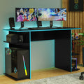 Escrivaninha Mesa para Computador Gamer Preto/Azul 9424 Madesa