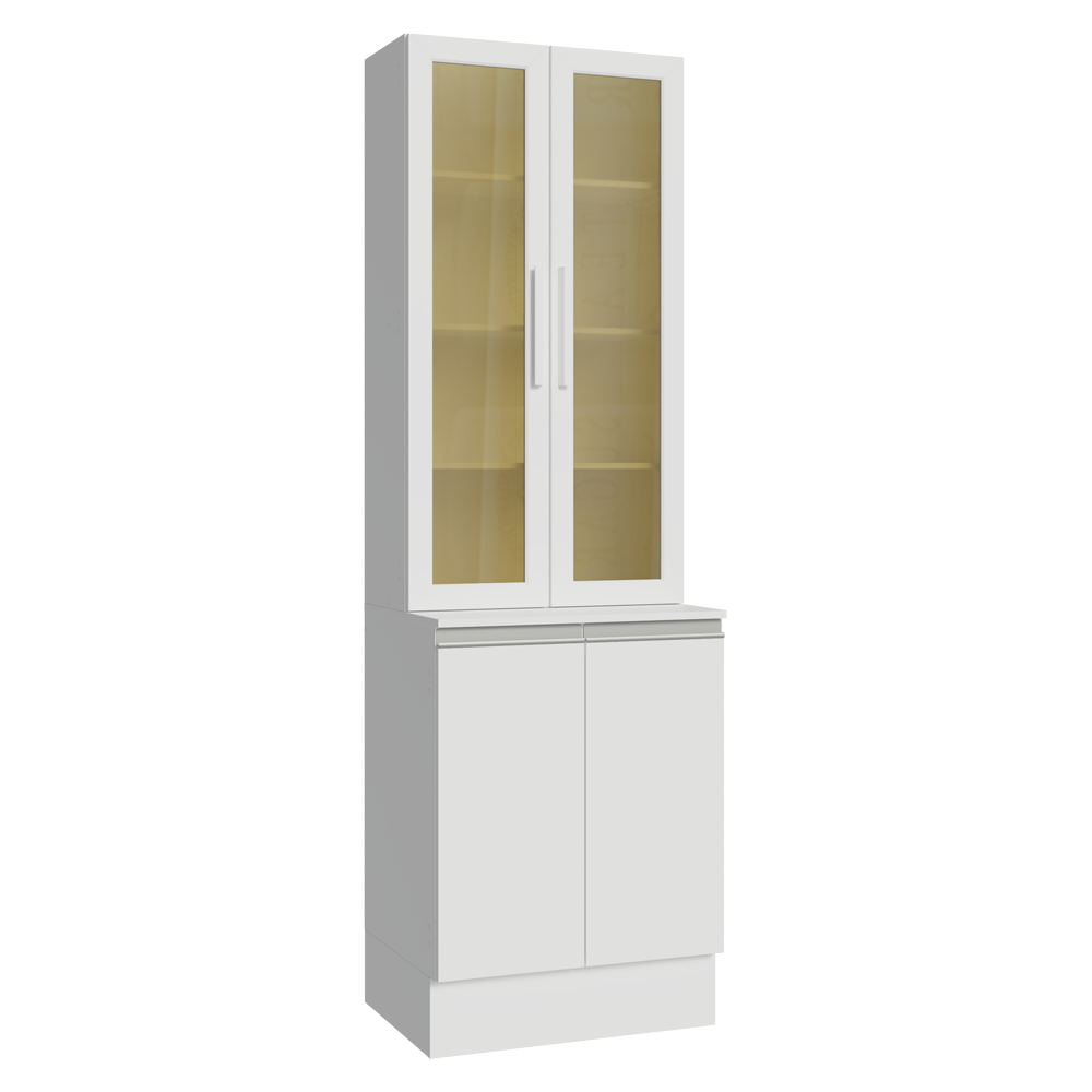 Kit Balcão + Cristaleira 60 cm Branco Smart 100% MDF Madesa