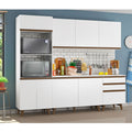 Armário de Cozinha Completa 250cm Branco Reims Madesa