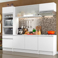 Armário de Cozinha Completa 240cm Branco Topazio Madesa