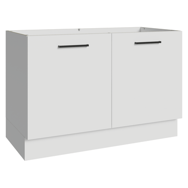 Balcão Gabinete de Pia Madesa Agata 120 x 60 cm 2 Portas (Sem Tampo) Branco