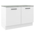 Balcão Gabinete Madesa Agata 120 x 60 cm 2 Portas (Com Tampo) Branco